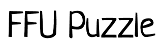 FFU Puzzle font